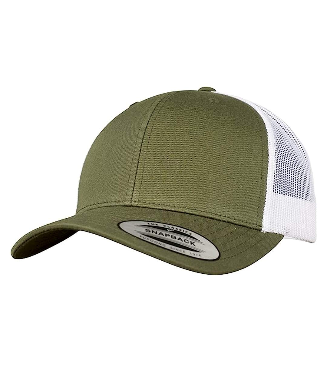 Casquette trucker retro adulte gris / blanc Flexfit-2