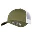 Casquette trucker retro adulte kaki / blanc Flexfit