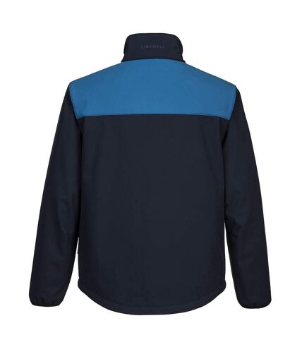 Portwest Mens PW2 Softshell Jacket (Navy/Royal Blue)