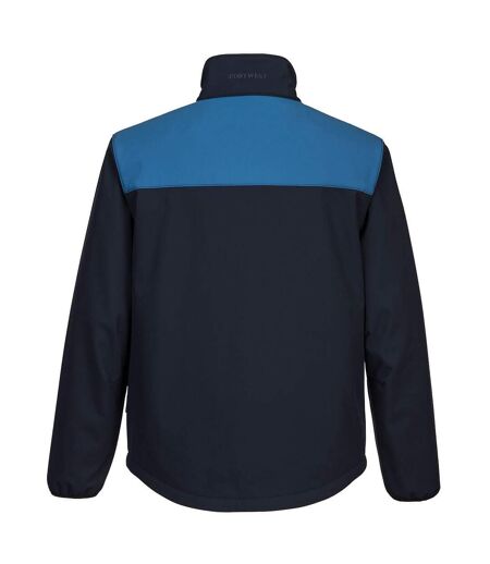 Portwest Mens PW2 Softshell Jacket (Navy/Royal Blue)