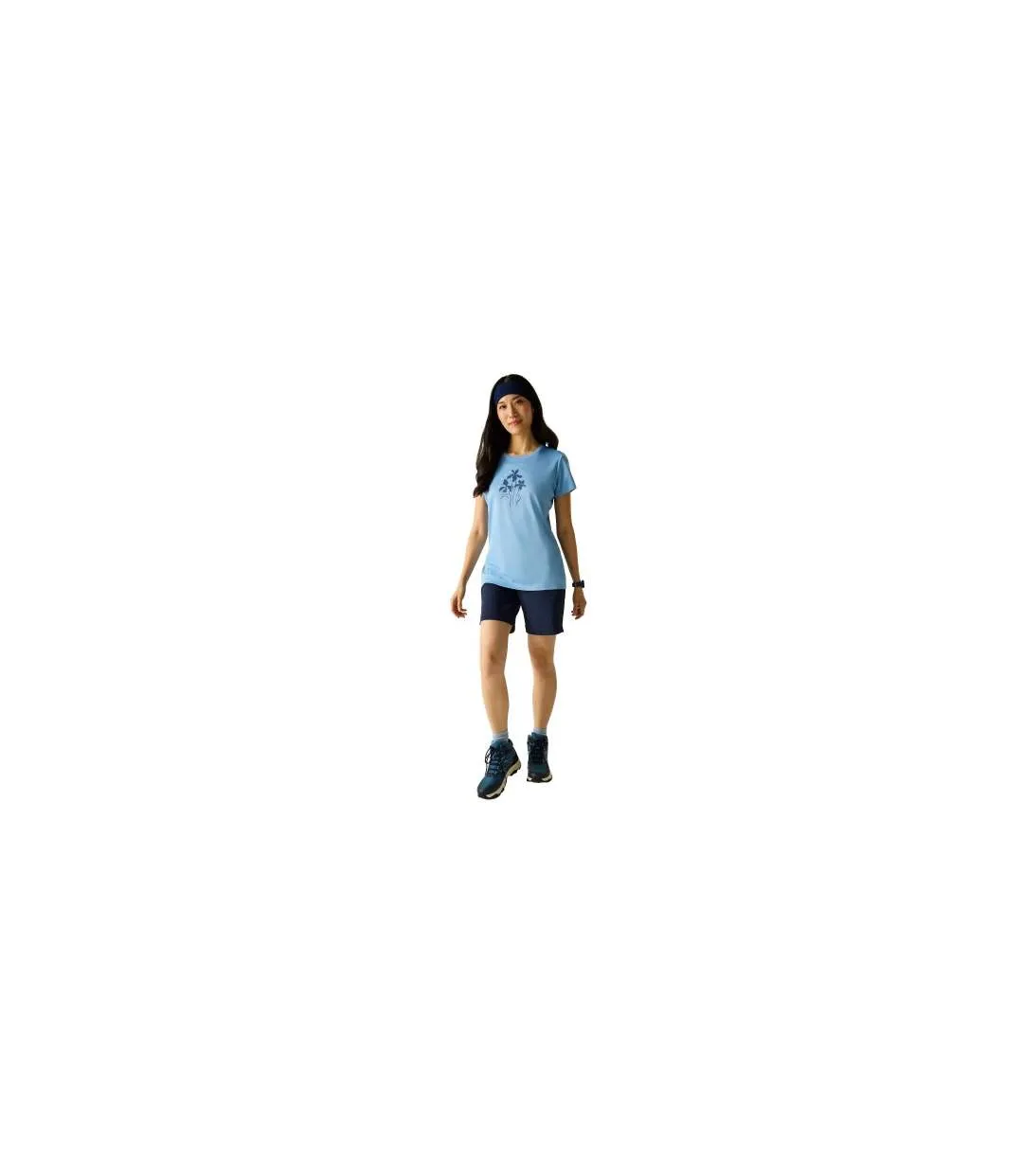Womens/ladies Fingal T-shirt Washed Denim Regatta-1