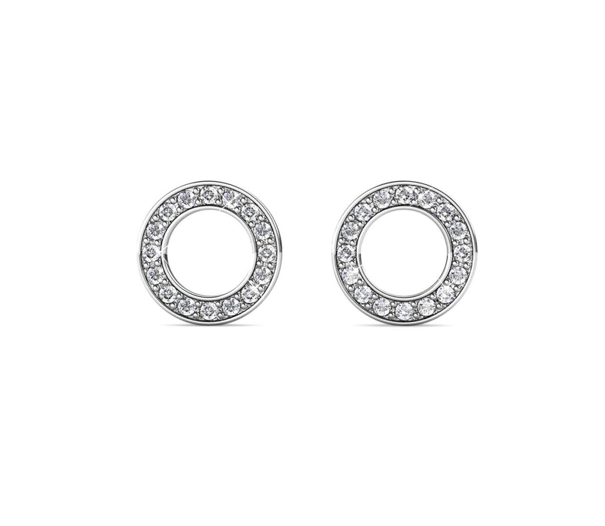 Boucles d'oreilles Duo Circlet, Cristal d'Autriche-3