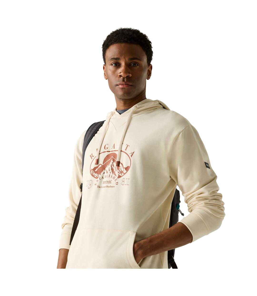 Mens Cline Mountain Hoodie White Stone Brick Regatta-4