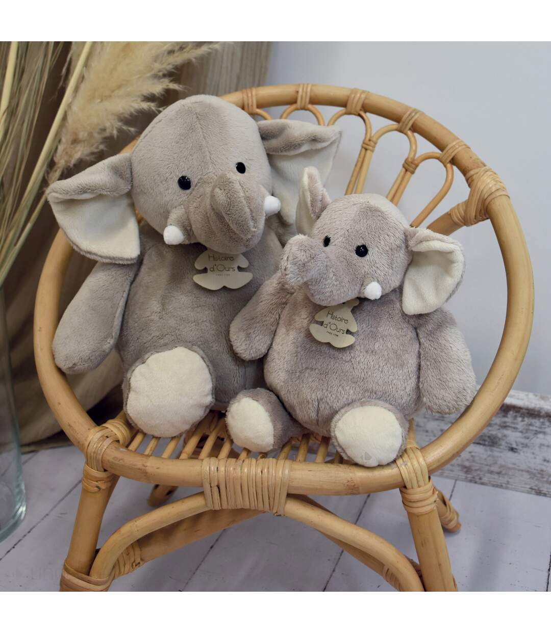 Peluche polyester collection TERRE SAUVAGE Eléphant-4