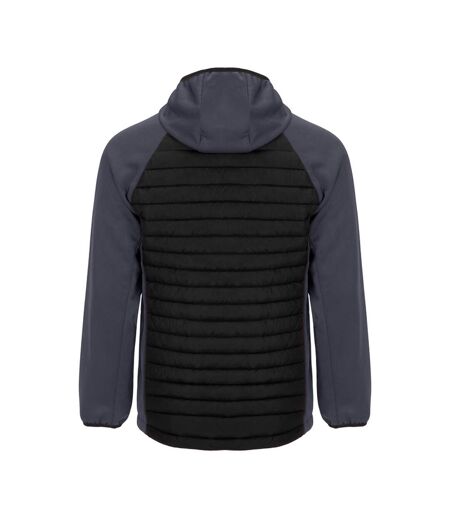 Unisex Adult Minsk Insulated Padded Jacket Lead Black Roly