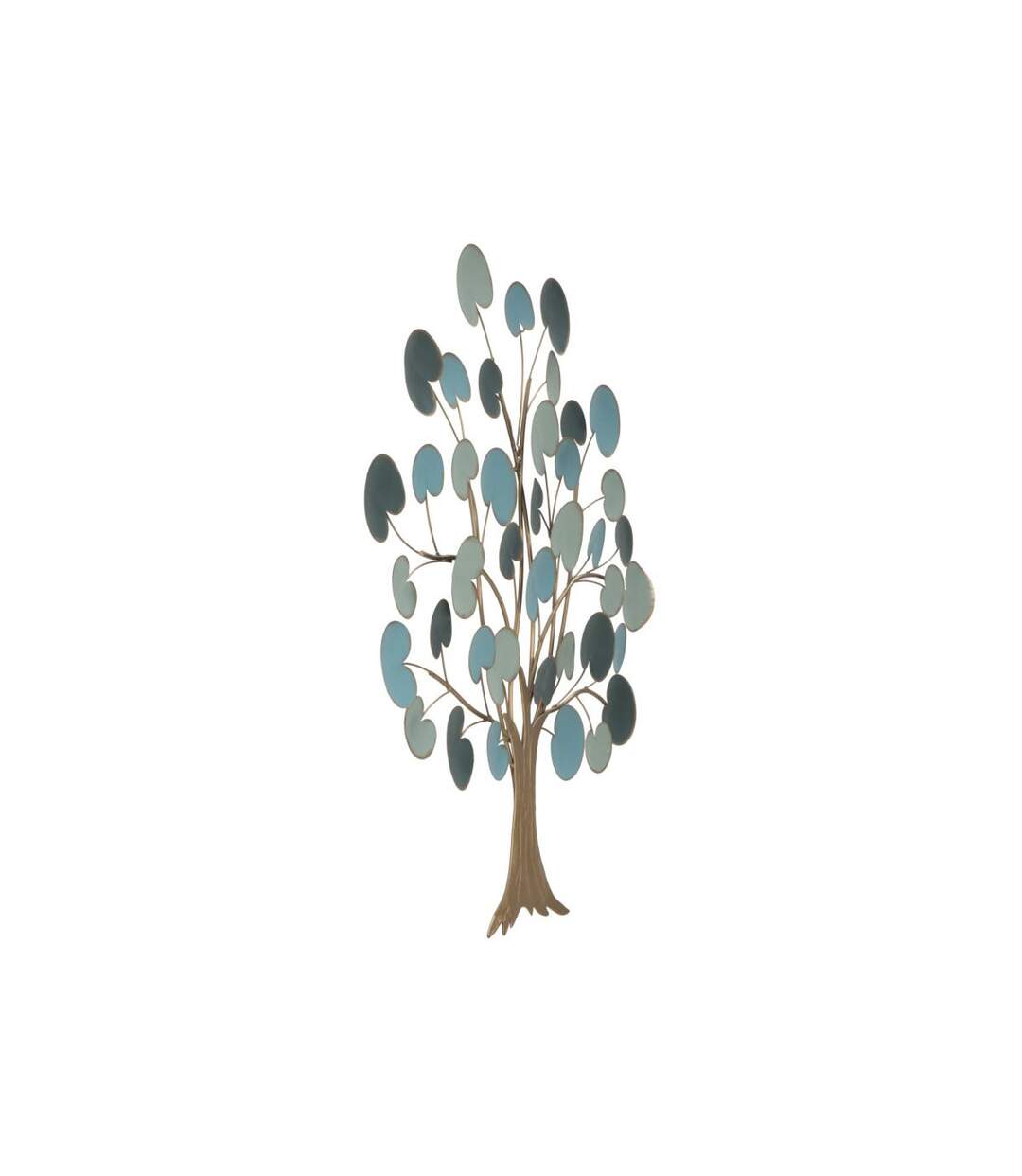 Décoration Murale en Métal Pommier 90cm Bleu-2