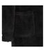 Mens Plush Fleece Long-sleeved Robe Black Howick-4