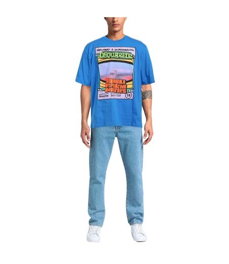 T-shirt Homme Bleu Cavalli Class