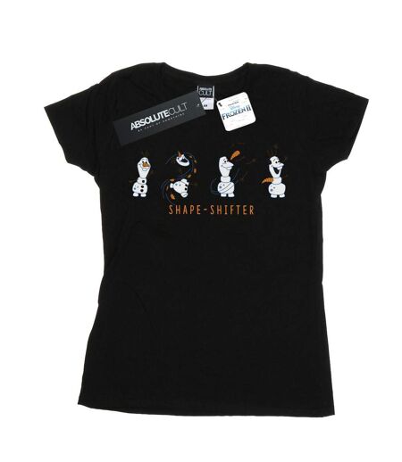 Disney Femme/Ladies Frozen 2 Olaf Shape-Shifter Cotton T-Shirt (Noir) - UTBI21740