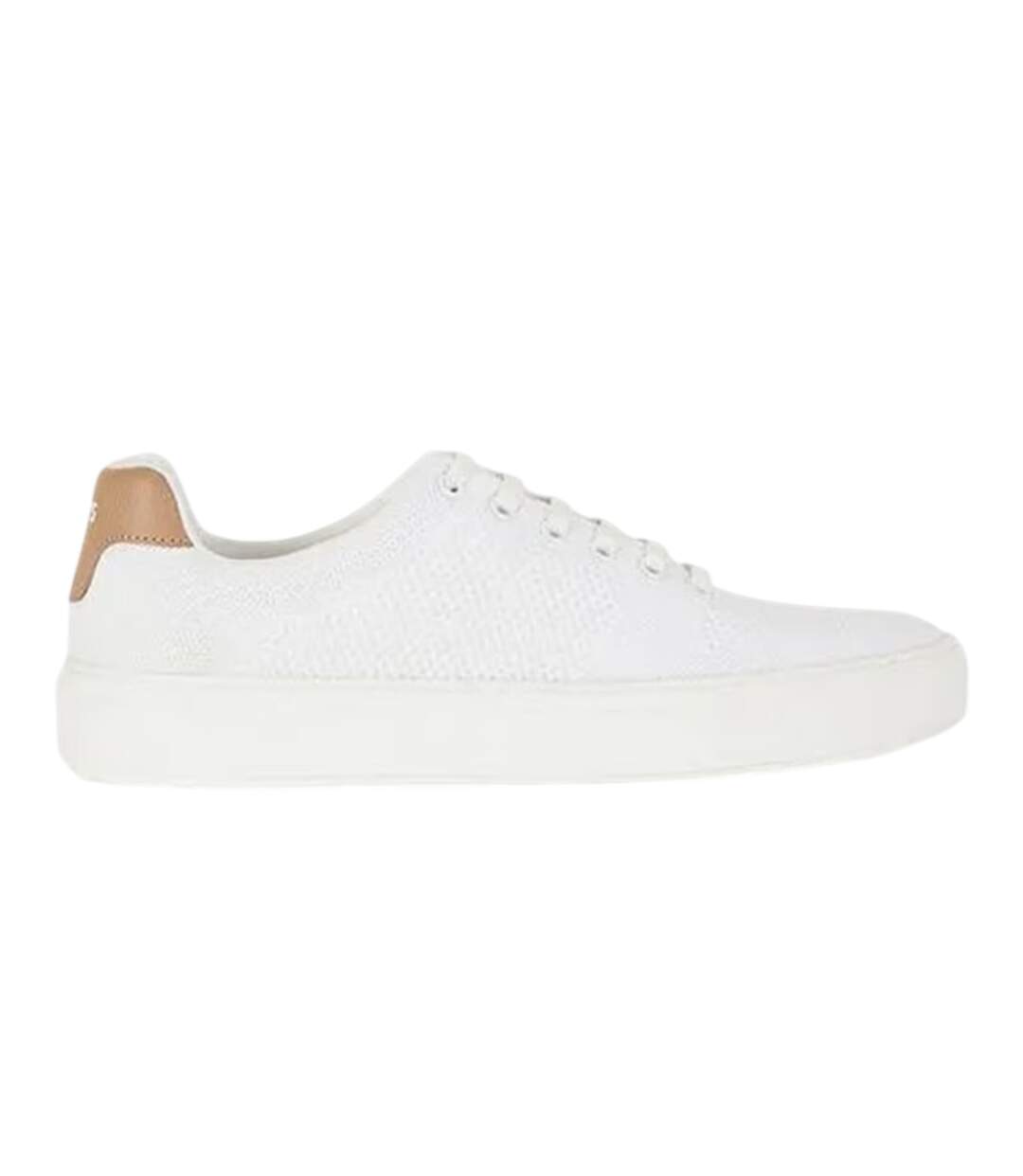 Womens/ladies Katie Low Cut Trainers White Boss-1