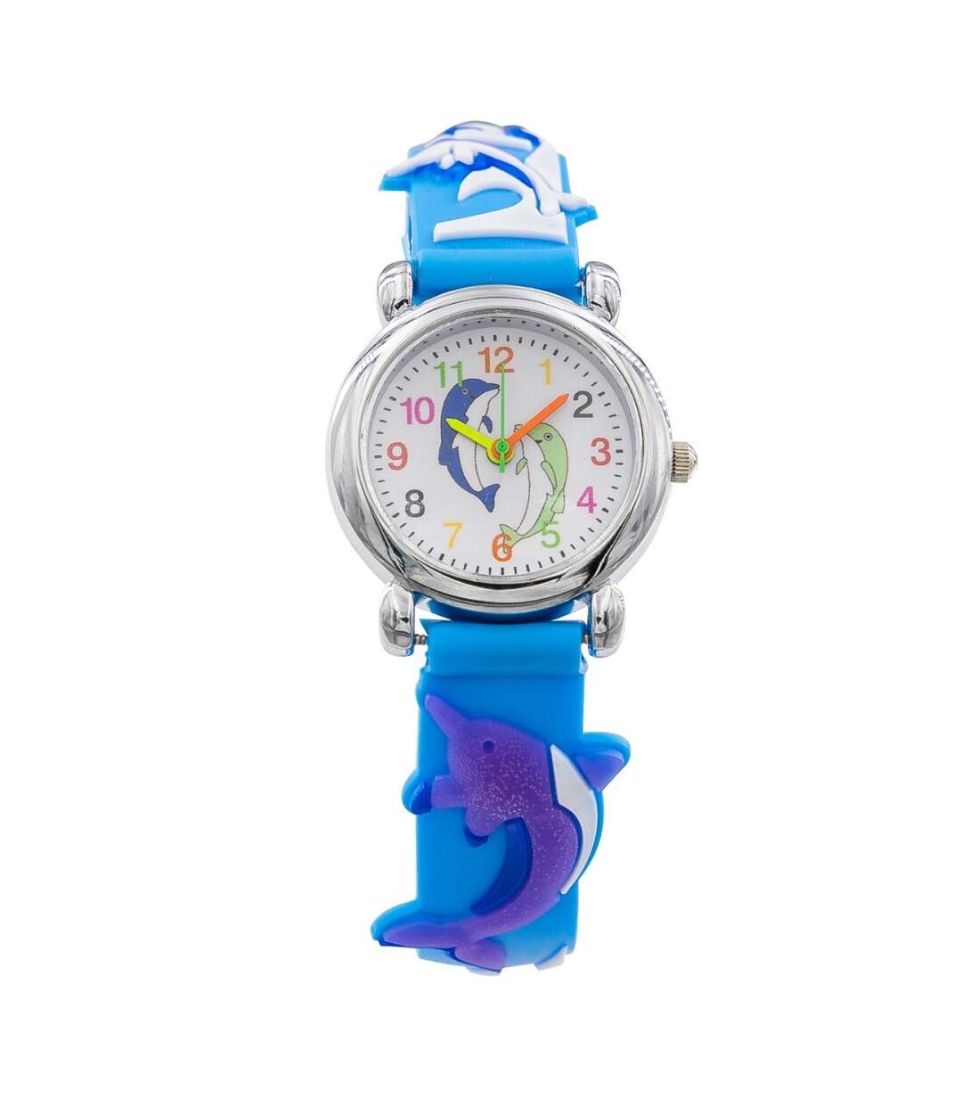 Belle Montre Enfant Unisexe Silicone Dauphin Bleu