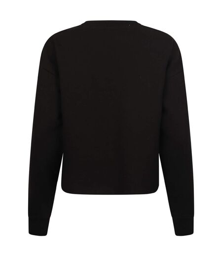 Sweatshirt court à coupe ajustée -  Femme (Noir) - UTPC3561