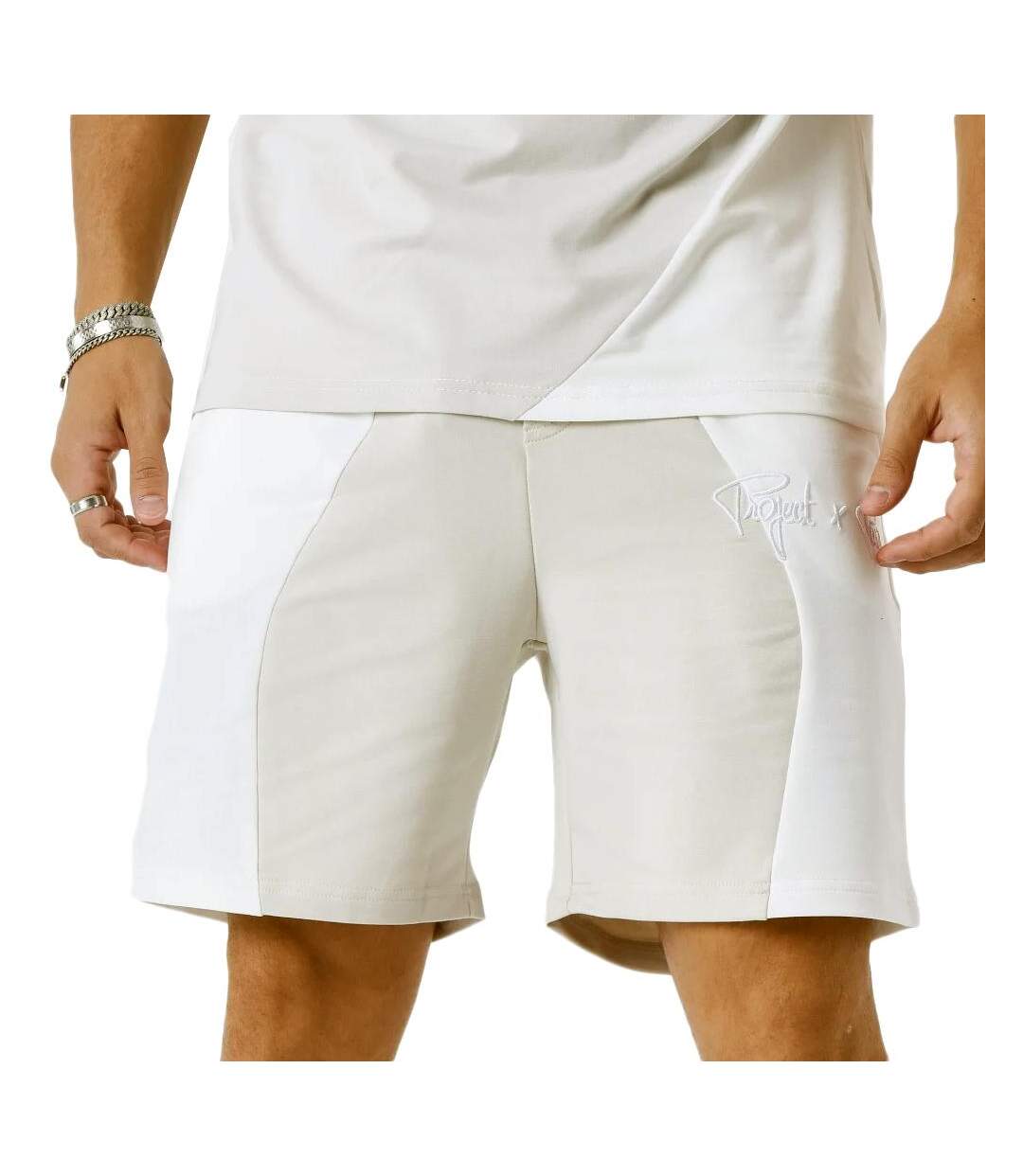 Short Blanc/Beige Homme Project X Paris 2340048 - L-1