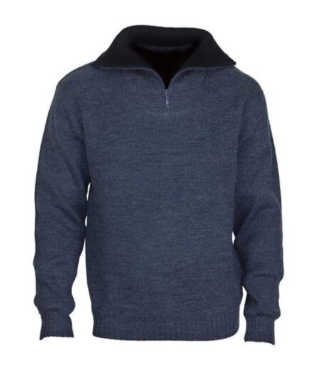 CHALLENGER PRIMO2 — Pull camionneur col camionneur bleu/marine : chaleur et style authentique