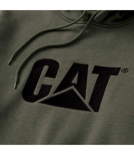 Sweat À Capuche Trademark Homme Vert Kaki Chiné Caterpillar