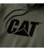 Sweat À Capuche Trademark Homme Vert Kaki Chiné Caterpillar-3