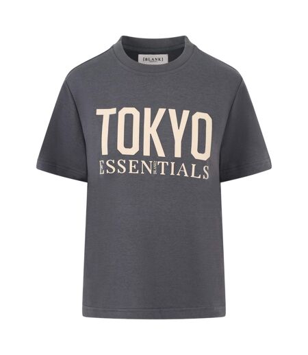 T-shirt Tokyo Femme Anthracite Blank Essentials