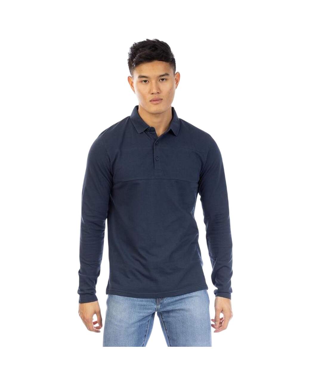 Polo Manches Longues Noaks Homme Bleu Marine Foncé Peter Werth-1