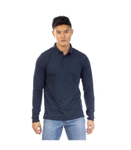 Polo Manches Longues Noaks Homme Bleu Marine Foncé Peter Werth