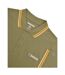 Mens Triple Tipped Polo Shirt Khaki Navy Gold Lambretta-3