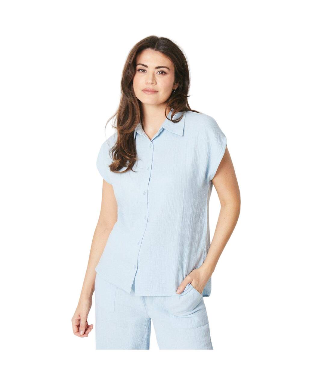 Chemisier co ord femme bleu Principles-1