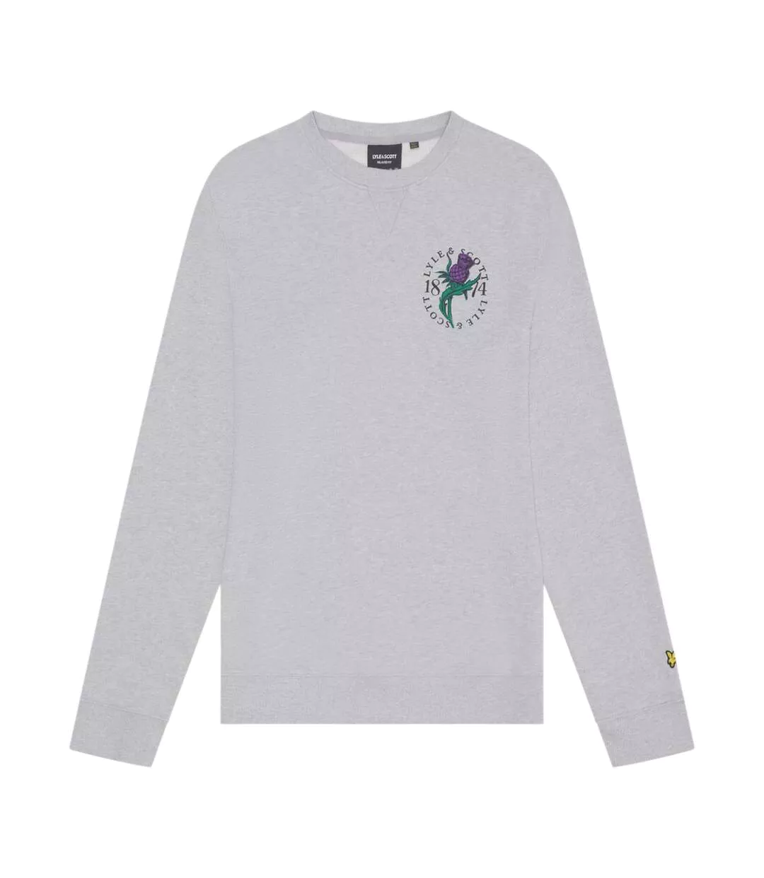 Sweat Style Imprimé Au Dos Thistle Homme Gris Lyle & Scott-2