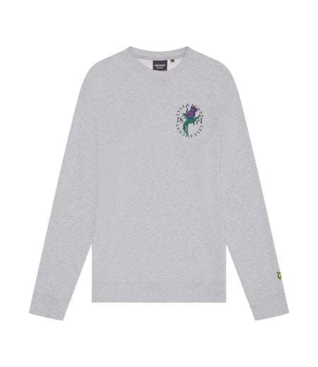 Sweat Style Imprimé Au Dos Thistle Homme Gris Lyle & Scott