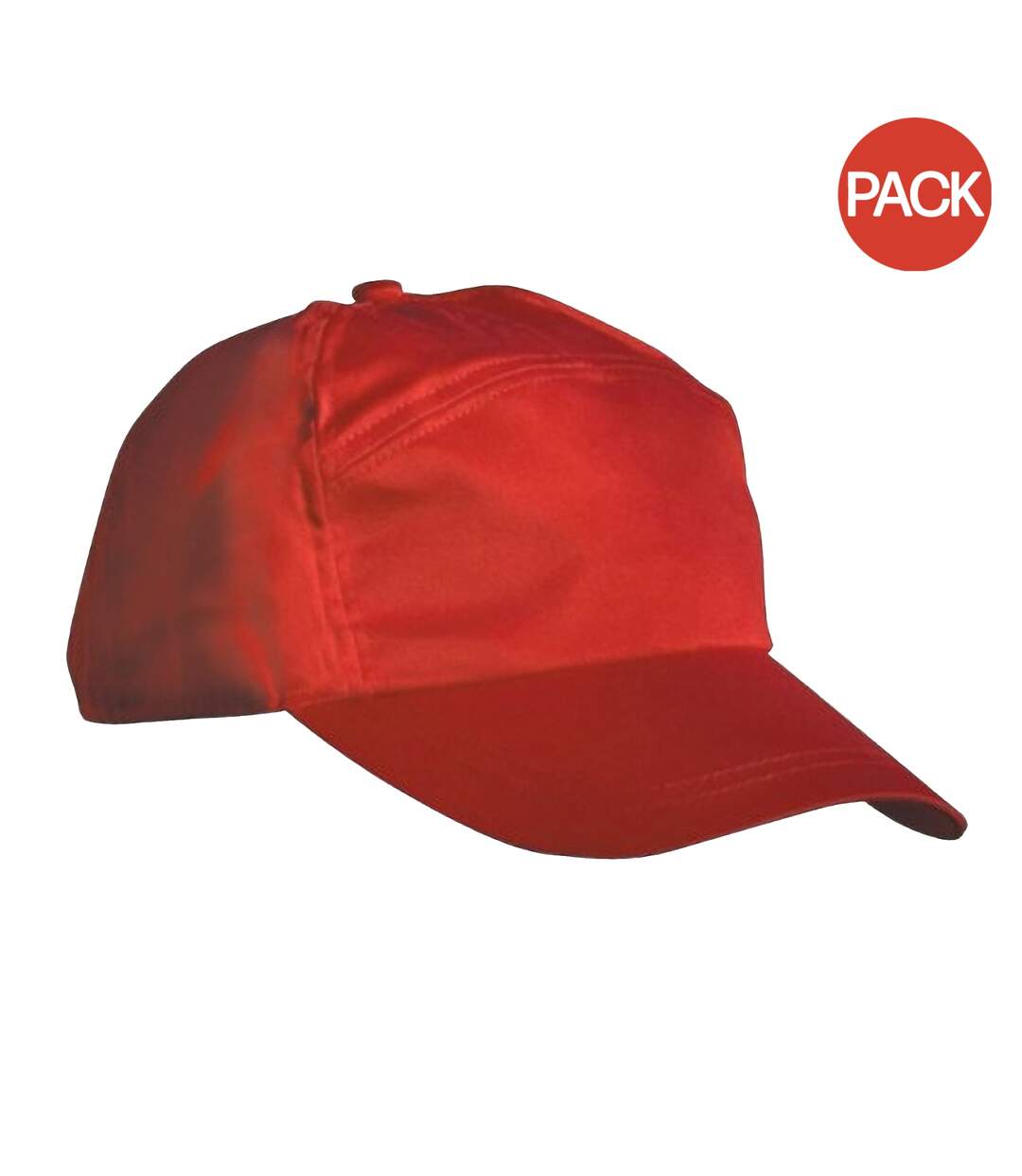 Lot de 2  casquettes unies adulte rouge Result-1