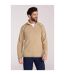 Mens ashbourne ii half zip fleece top light beige Mountain Warehouse-1