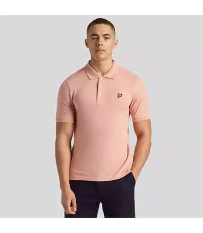 Polo Uni Homme Rose Pâle Lyle & Scott