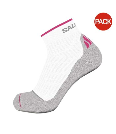 Lot De 2  Socquettes Ultra Femme Blanc Rose Salomon