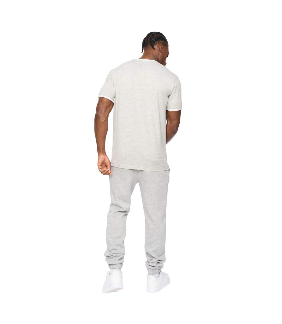 Mens Preece T-shirt Grey Marl Crosshatch-3