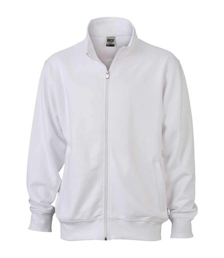 Sweat zippé workwear - Homme - JN836 - blanc