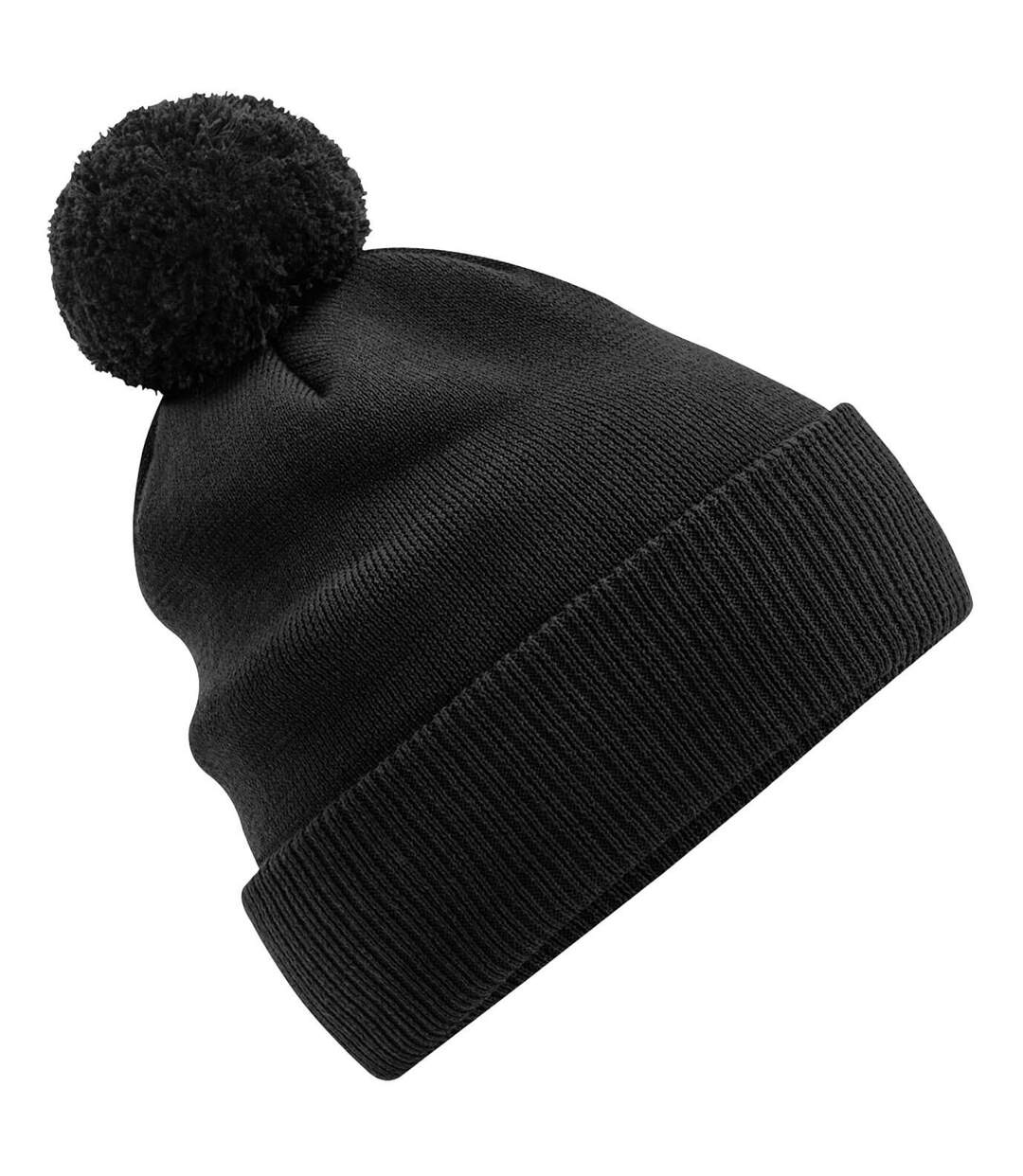 Bonnet En Coton Biologique Snowstar Noir Beechfield-2