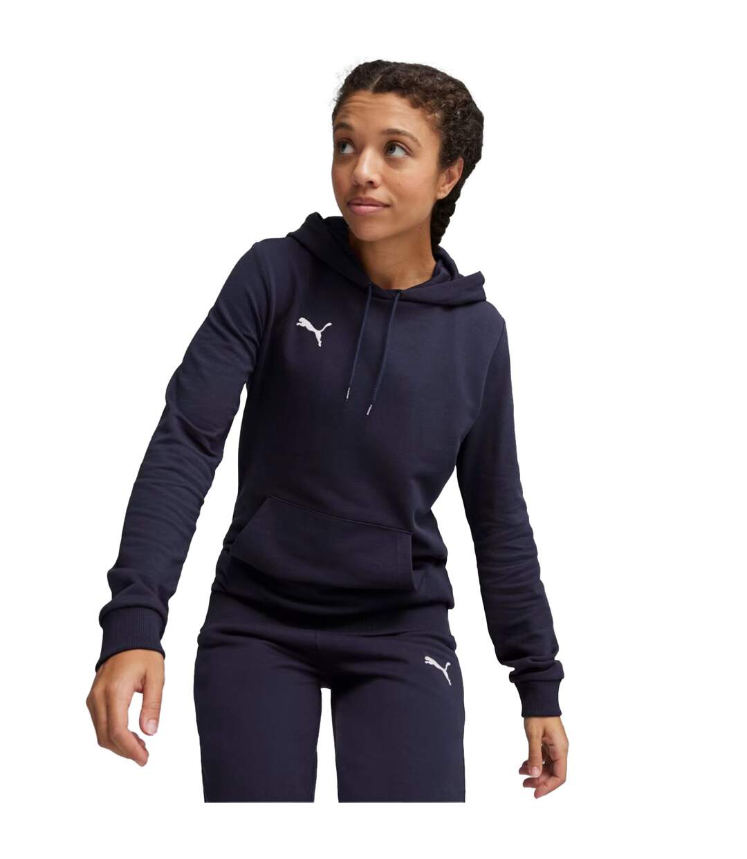 Sweat À Capuche Décontracté Team Goal Femme Bleu Marine Puma-1