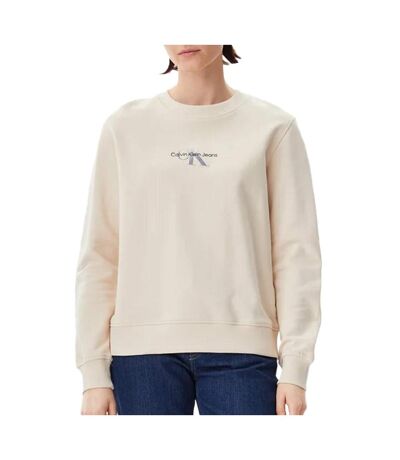 Sweat écru femme calvin klein gradient monologo - l