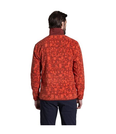 Mens Dewlish Ii Printed Overhead Fleece Top Feldspar Craghoppers