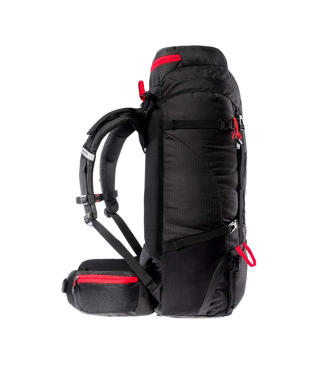 Sac À Dos Stone Adulte Taille Unique Noir Rouge Vif Hi-Tec-3