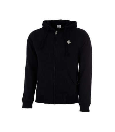 Sweat zippé Noir Homme Schott Badge - M