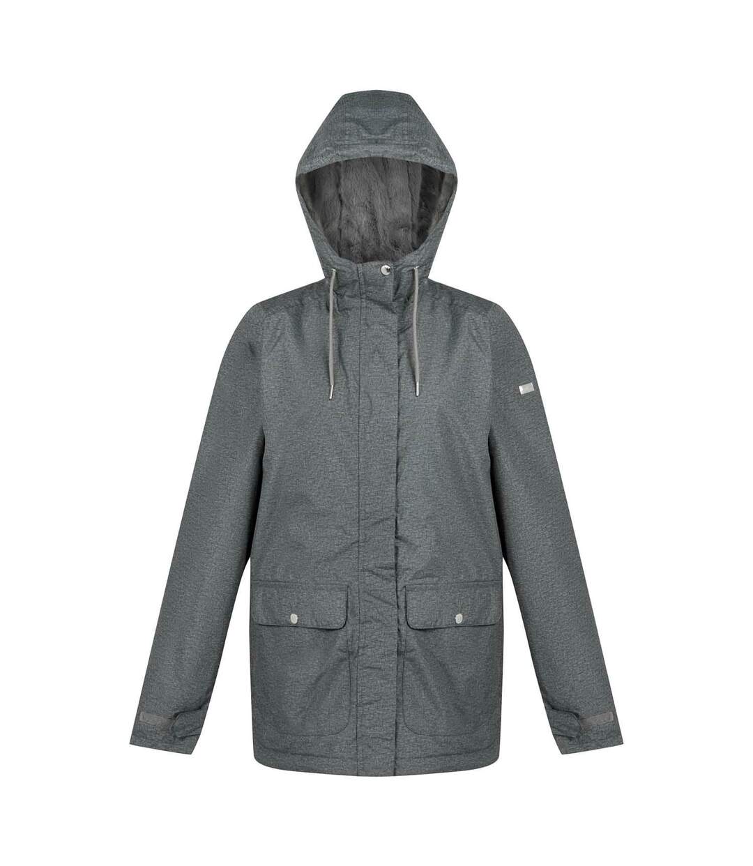 Womens/ladies Broadia Insulated Waterproof Jacket Grey Regatta-1