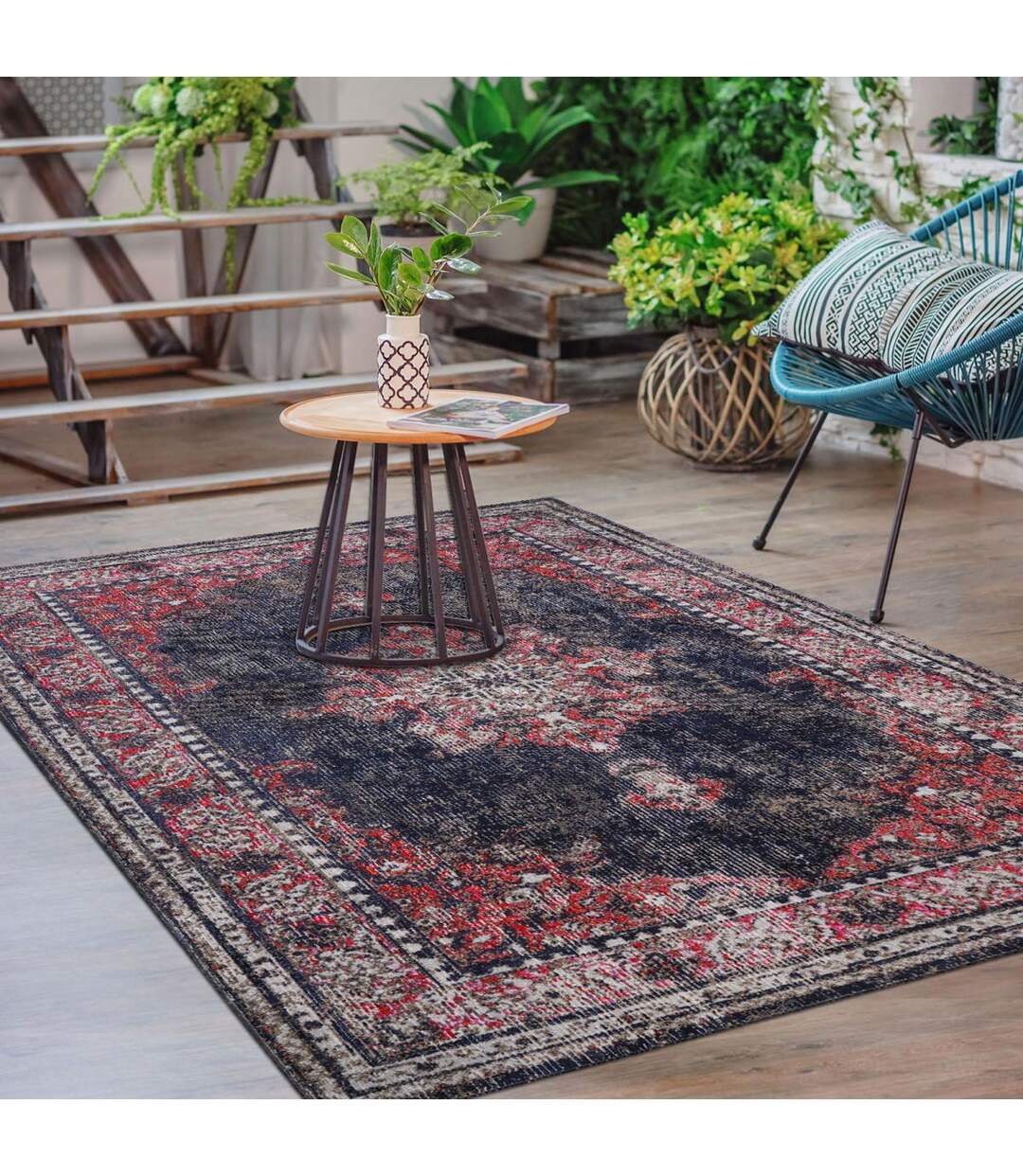 Tapis extérieur tissé kilim rectangle OZLEM-2