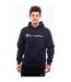 Mens Script Logo Hoodie Navy Blue Champion-1