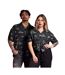 Unisex Adult Character Button-down Short-sleeved Shirt Charcoal Labyrinth-1