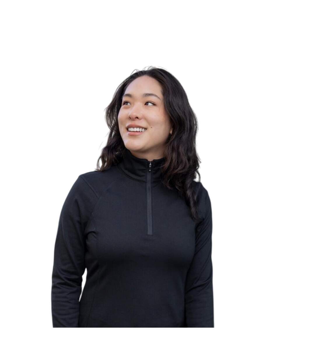Pull Treeline Performance Femme Noir Chiné Stormtech-2