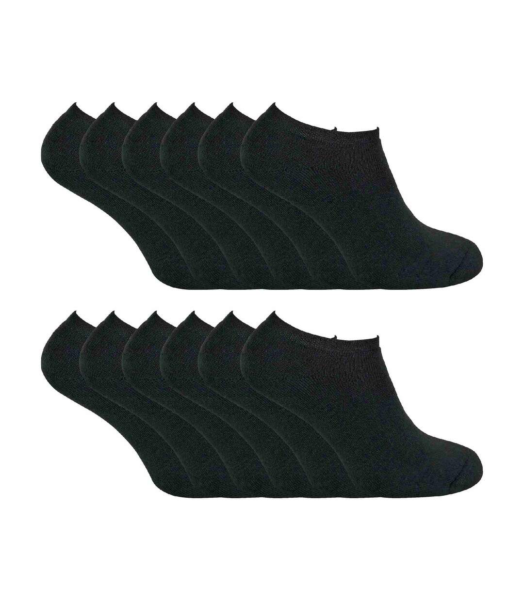 12 Pairs Mens Thermal Winter Invisible Low Cut Trainer Socks-1