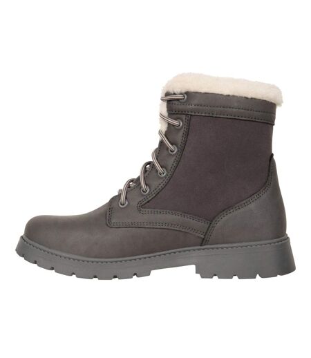 Womens/ladies thermal waterproof ankle boots charcoal Mountain Warehouse