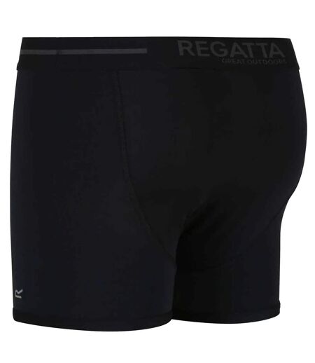 Mens Performance Boxer Shorts 3 Pack Ebony Navy Black Regatta