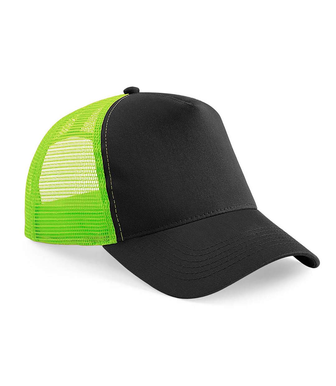 Casquette homme noir/vert fluo Beechfield-1