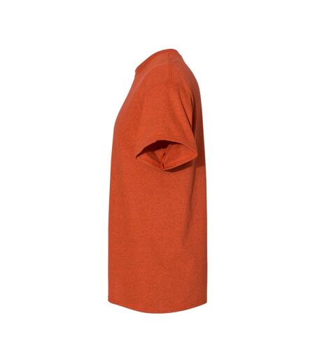 T-shirt Manches Courtes Homme Orange Chiné Gildan