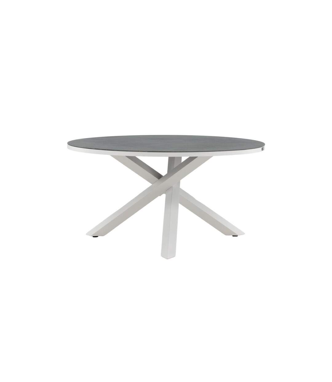 Table de Jardin Ronde Copacabana 140cm Gris-1